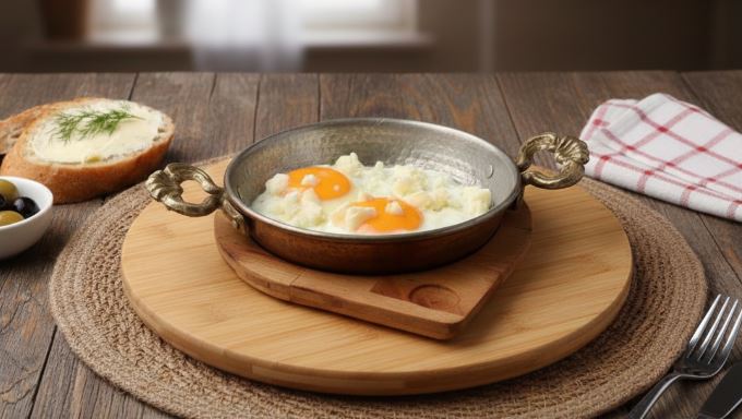 Sahanda Peynirli Yumurta